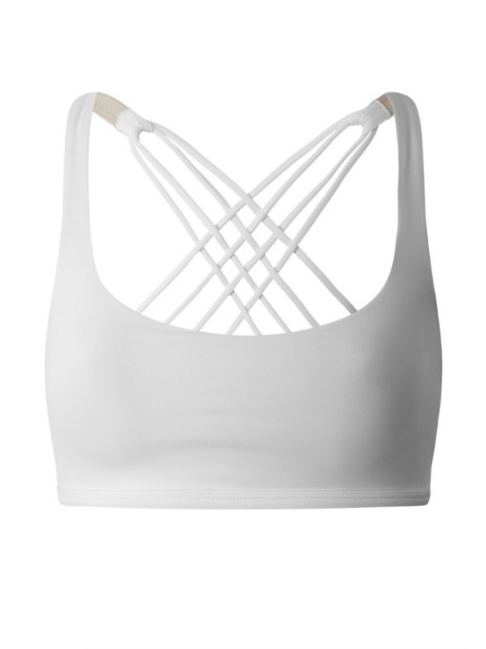 Lululemon Free To Be Bra Wild Strappy Sports Bra Sz 6 A/B White Yoga Gym W2731S